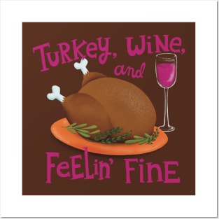 Funny thanksgiving: Turkey Wine Posters and Art